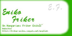 eniko friker business card